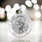 St. Christopher Medal Necklace in Sterling Silver or 14K Gold