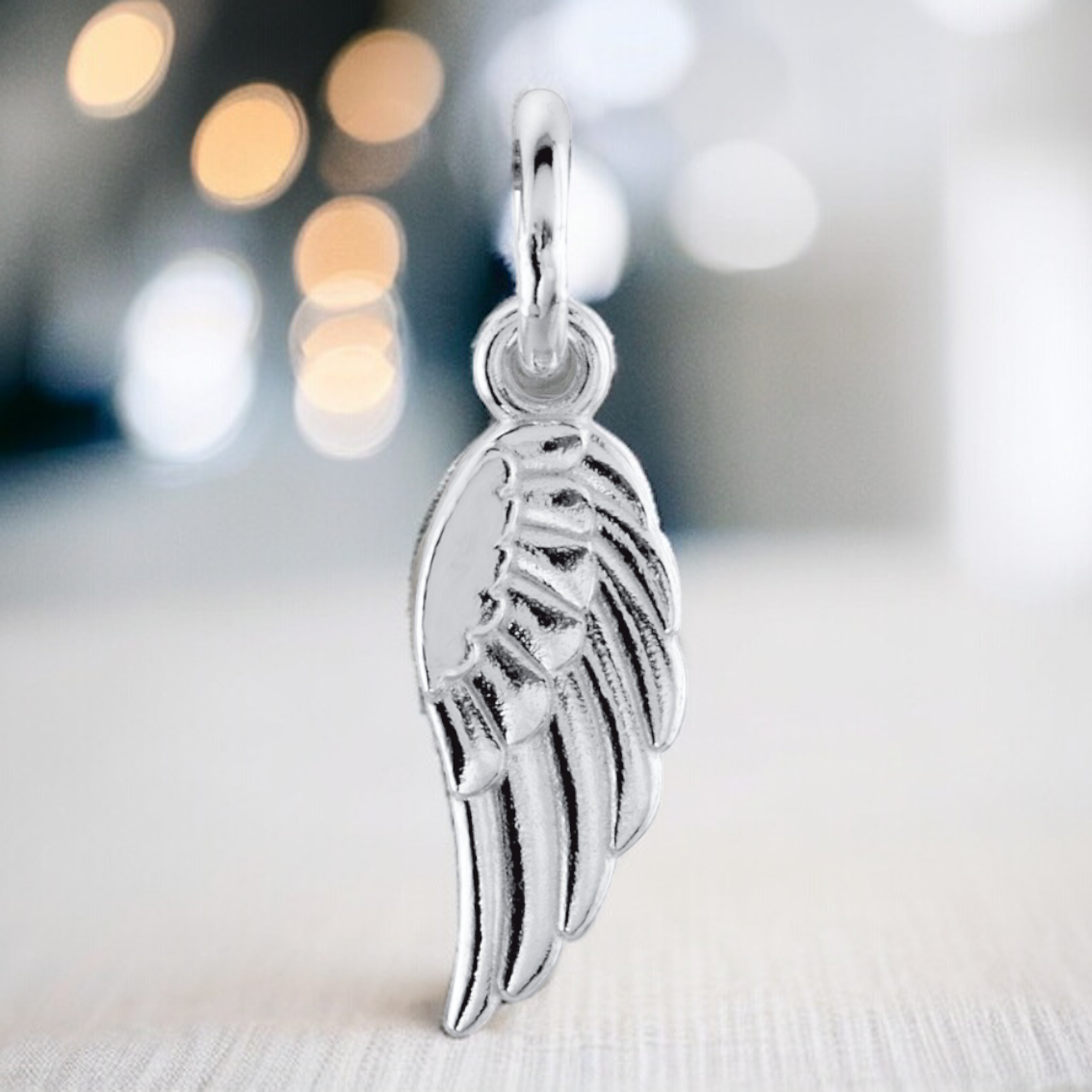 Angel Wing Keepsake Charm - 14K Gold & Sterling Silver